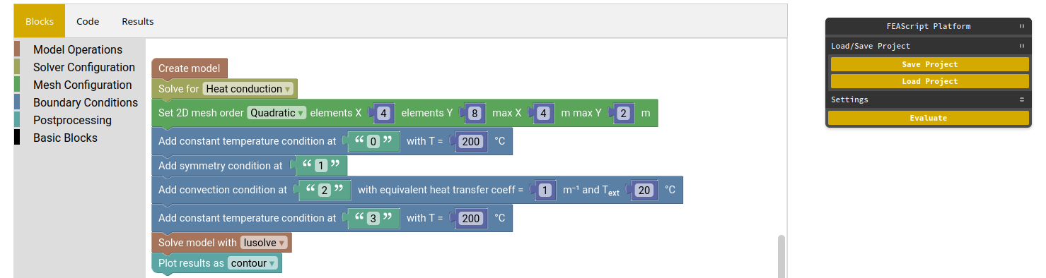 FEAScript Platform Screenshot
